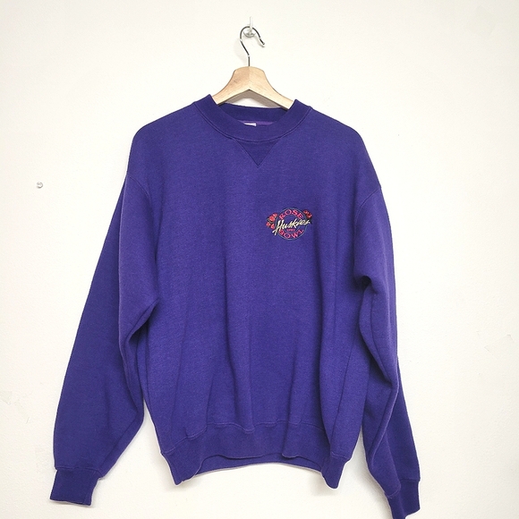 Vintage Sweaters - Vintage Rose 1992 bowl Huskies Purple Crew Neck Sweater